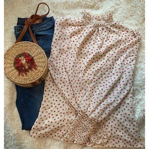 Floral Long Sleeve Turtleneck Blouse